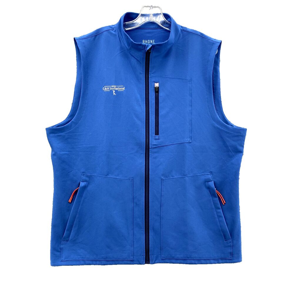 Rhone Vest Men's‎ XL Blue Full Zip Softshell Jacket Outdoor Gorpcore Preppy Golf
